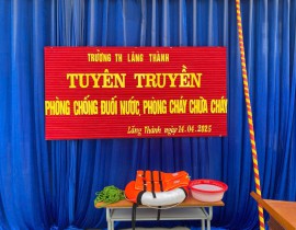 Tuyên truền PCĐN và PCCC của trường TH Lăng Thành